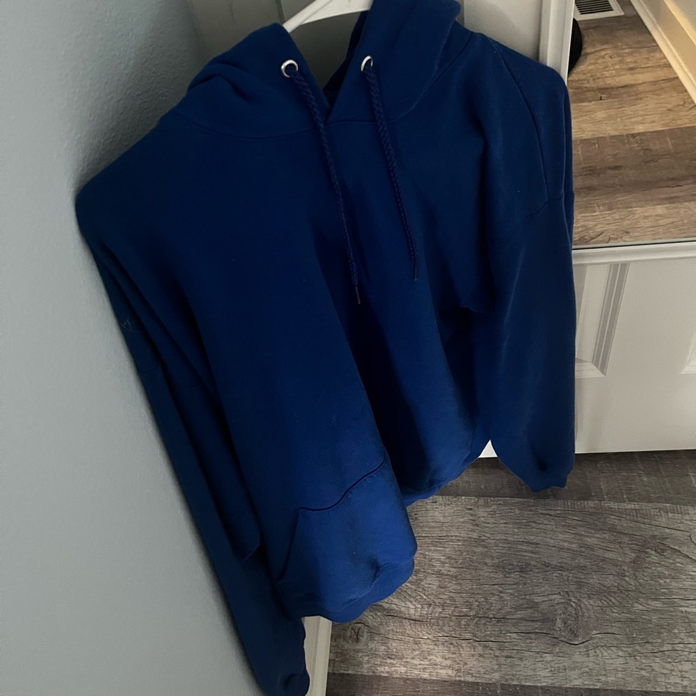 royal blue sweatshirt